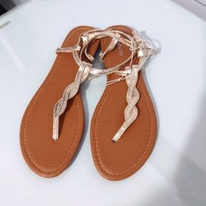 NWT gold sandals